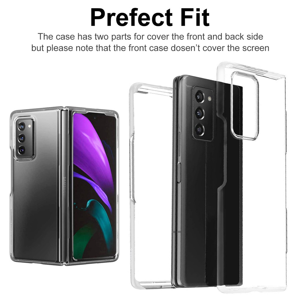 Ốp điện thoại trước + sau bảo vệ siêu mỏng màu trong suốt cho Samsung Galaxy Z Fold 3 Galaxy Z Fold 2 Galaxy Z Flip 3