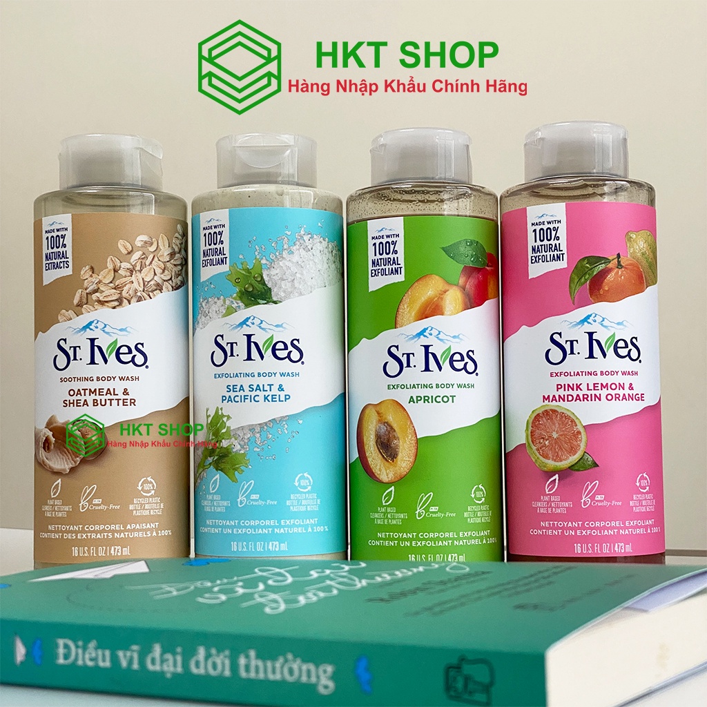 [Mã COSDAY giảm 8% đơn 150K] [USA] Sữa tắm tẩy tế bào chết St.Ives 473ml - HKT Shop