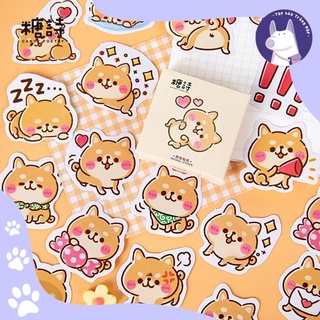 [M92] Set 46 sticker chủ đề CÚN CON NHÍ NHẢNH phong cách độc đáo đáng yêu