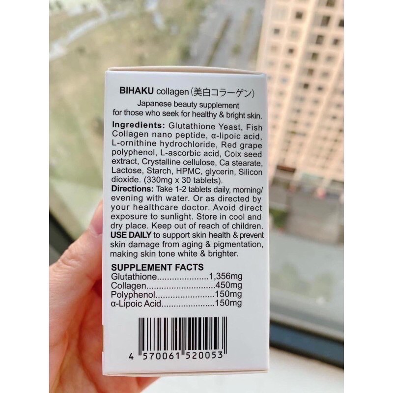 ✅[CHÍNH HÃNG] VIÊN UỐNG ĐẸP DA MỜ NÁM BIHAKU COLLAGEN PREMIUM 30 VIÊN | BigBuy360 - bigbuy360.vn