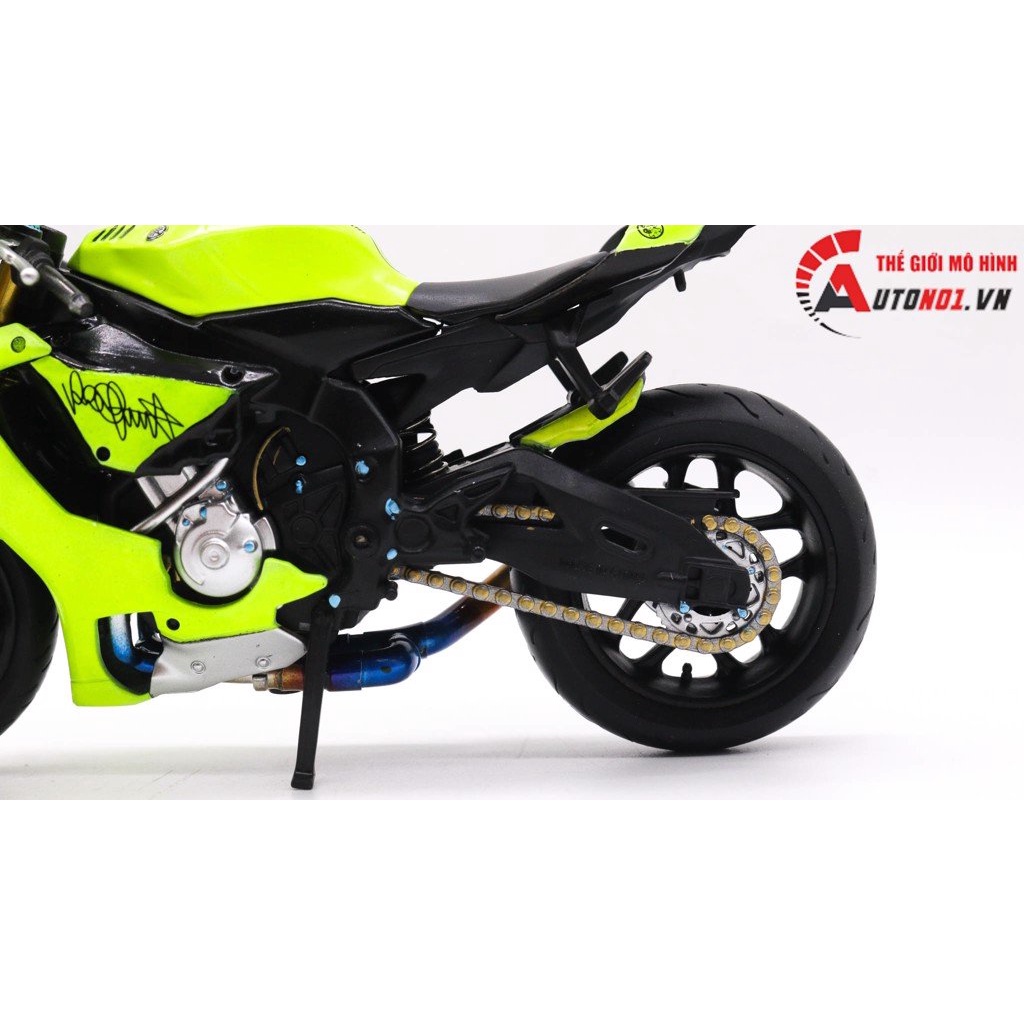 MÔ HÌNH XE YAMAHA YZF R1M GREEN ĐỘ PÔ SC 1:12 AUTONO1 D192