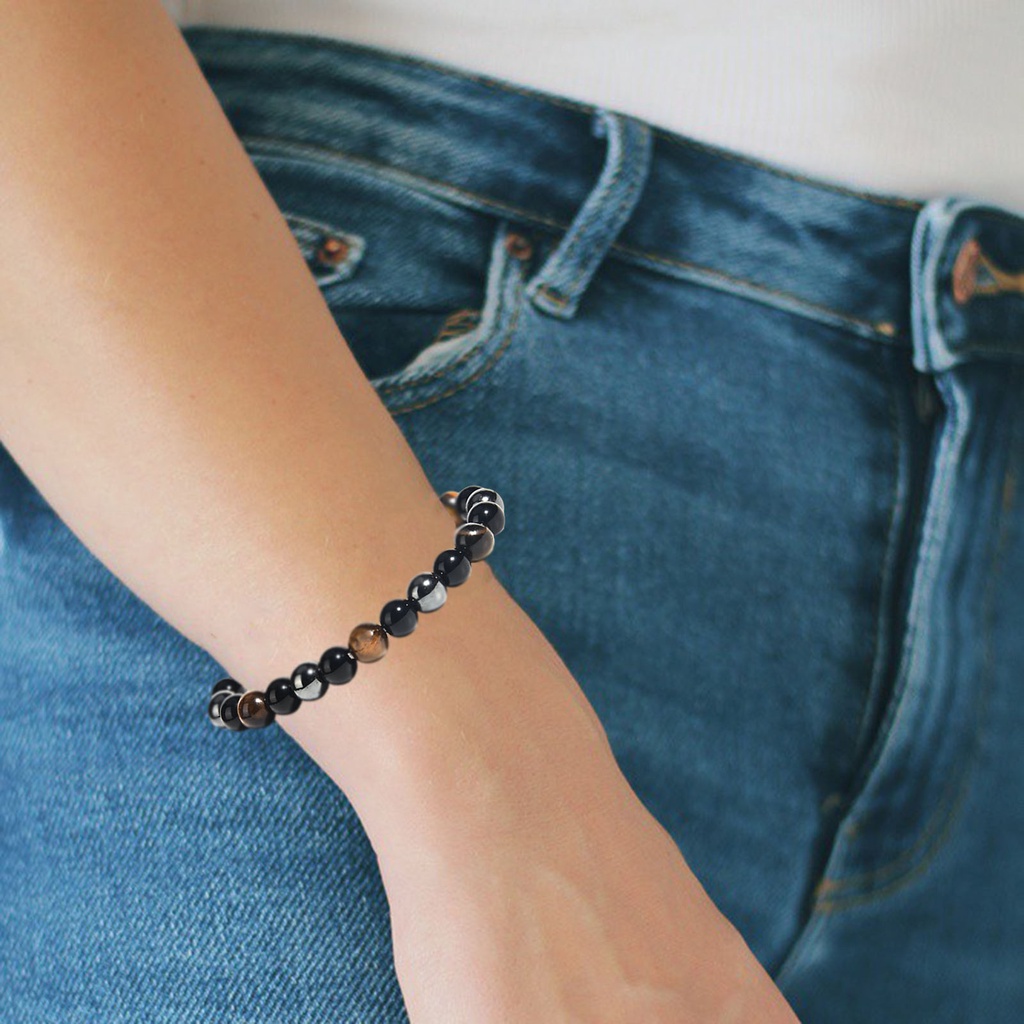 1 [Fenteer1] Vòng Tay Chuỗi Hạt Tròn Thời Trang Unisex Thích Hợp Cho Tiệc Bãi Biển Mùa Hè