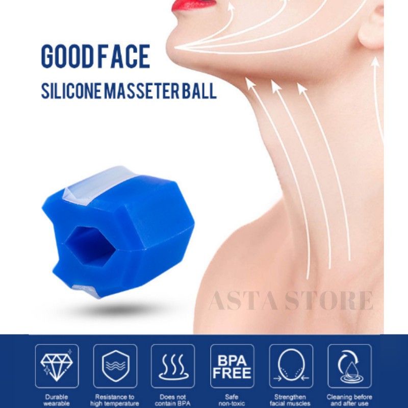 [CHÍNH HÃNG] JAWLINE Dụng cụ tập cơ mặt bằng Organic Silicon - Tạo hình Vline - Giảm mỡ - Xóa nọng cằm - asta store