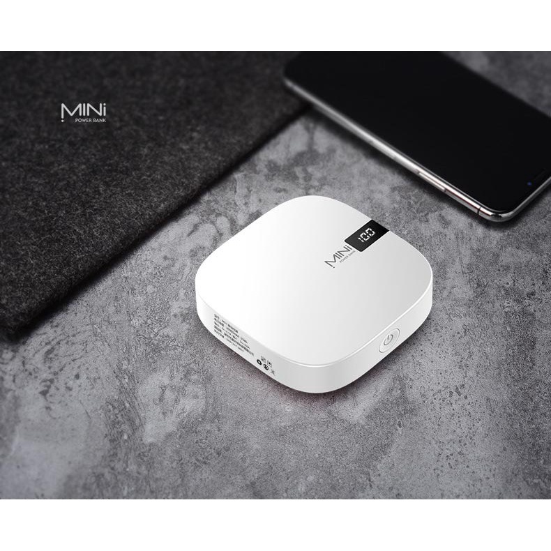 Sạc Dự Phòng mini Q3 Sạc Nhanh Siêu 10000mAh-đèn Led Chữ Số 3-cổng đầu vào Android/Type-C,2/Cổng Đầu Ra USB