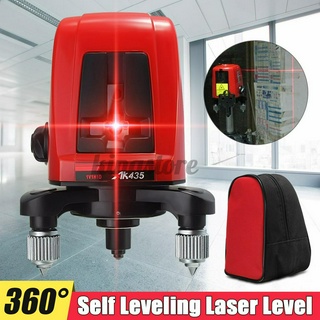 Ak435 360 degree self-leveling red 2 line 1 point cross laser level with bag
