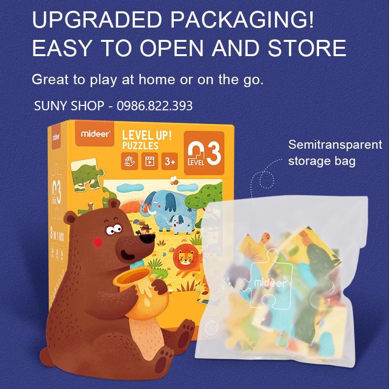 BỘ XẾP HÌNH LEVEL UP 7 CẤP ĐỘ - MIDEER-CHÍNH HÃNG