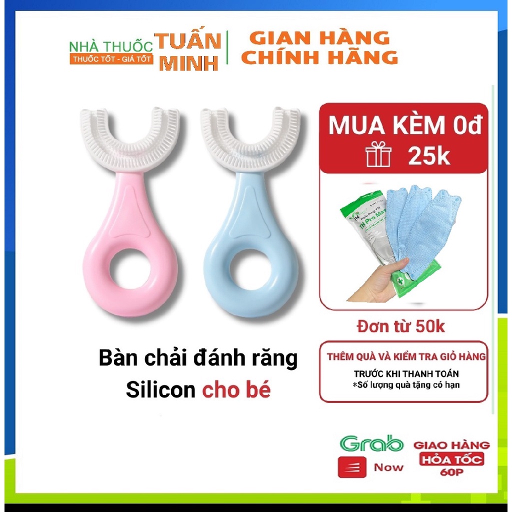 Bàn chải đánh răng cho bé chữ U thông minh chất liệu Silicon siêu mềm