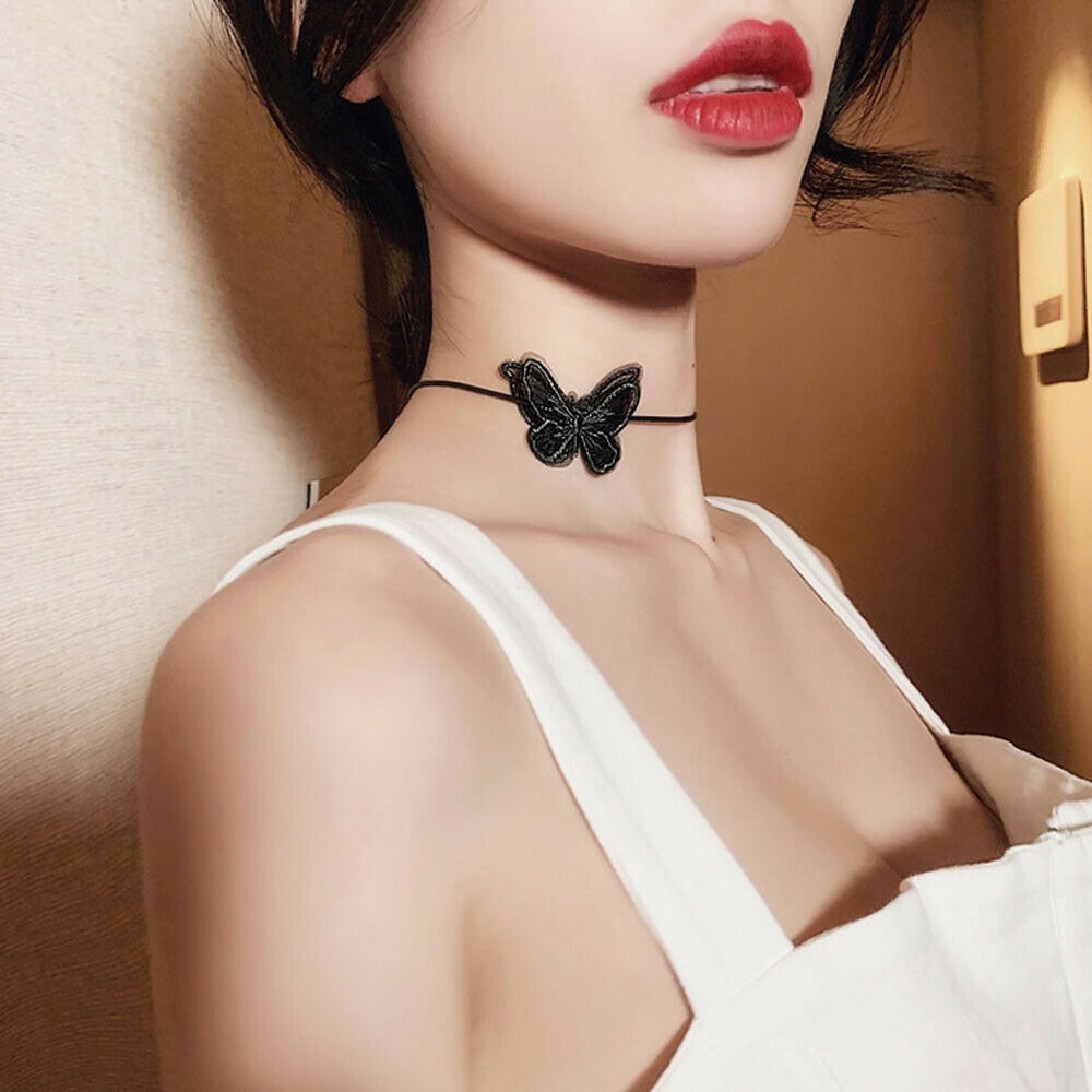 Vòng cổ choker phối ren hình bướm thời trang quyến rũ cho nữ | BigBuy360 - bigbuy360.vn