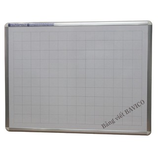 Bảng trắng treo tường - cao cấp Ấn Độ - không từ, kẻ ô vuông 5cm (Bavico)