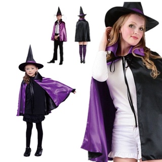 Đồ hóa trang áo choàng phù thủy halloween cho bé và người lớn
