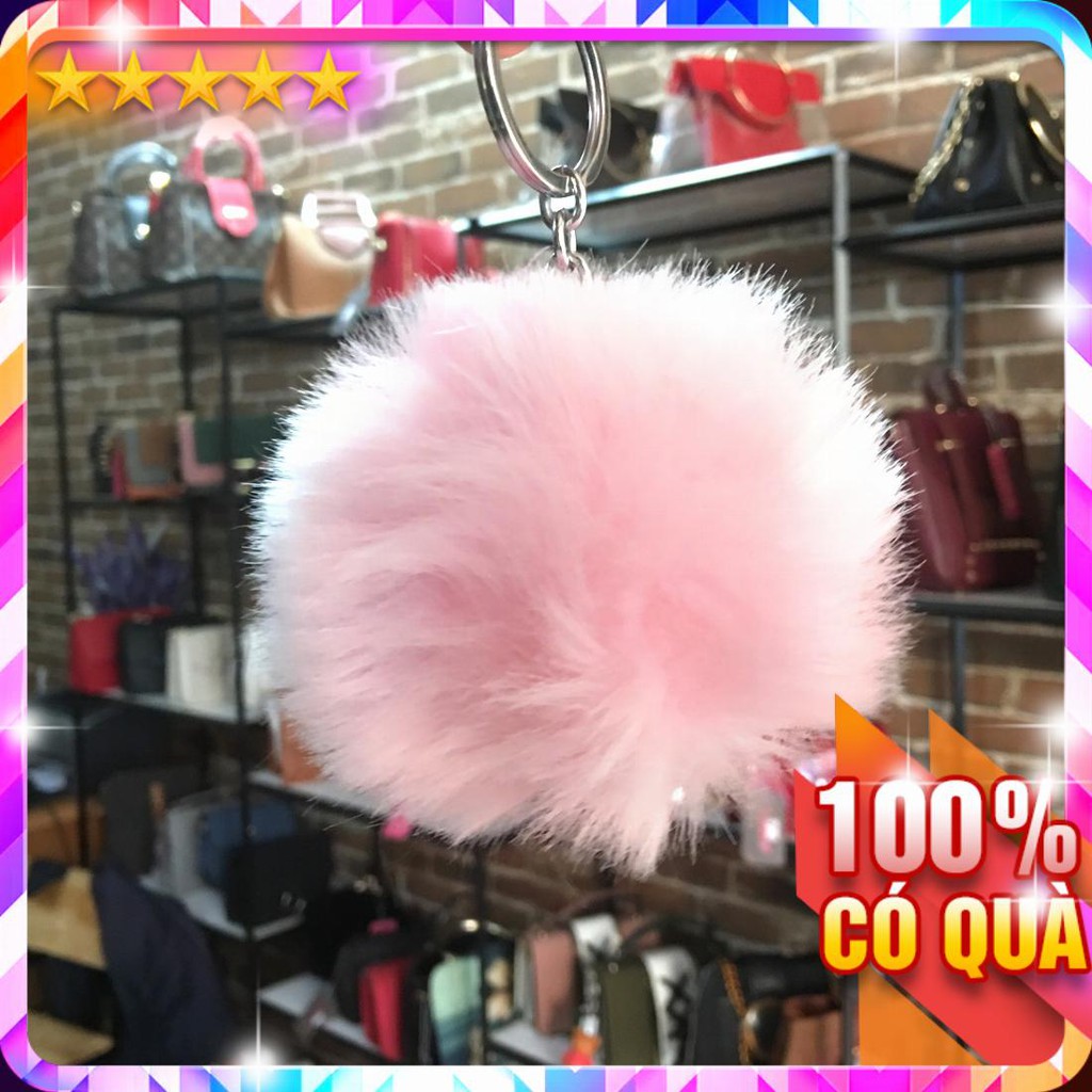 Móc Khóa Bông Treo Túi Xách Lông Dài Cỡ Lớn 8cm - LoanTay