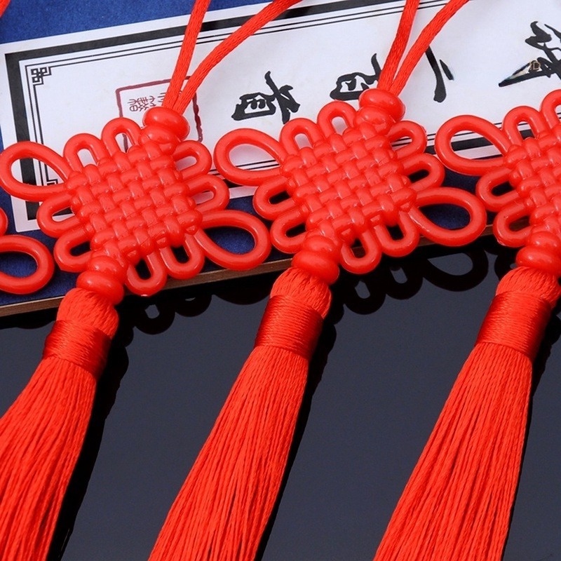 Mặt Dây Chuyền Thắt Nút Thủ Công Tua Rua Tinh Tế Phong Cách Trung Hoa Có Thể Tái Sử Dụng Làm Đồ Trang Trí Cho Năm Mới