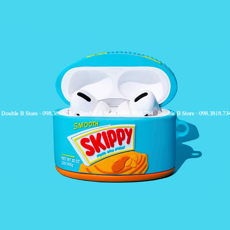 ☘️Tặng kèm móc☘️ Vỏ tai nghe không dây 1/2/3/PRO Skippy silicone - Case Inpods 1036 CASKI