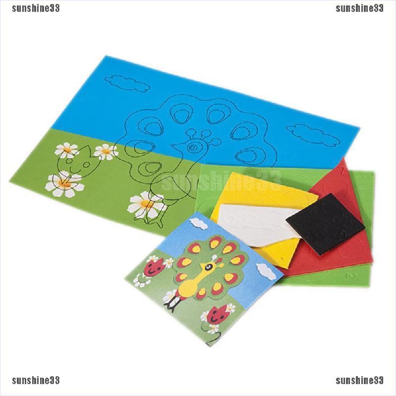 【COD•suns】1 Pcs DIY Cartoon Animal 3D EVA Foam Sticker Puzzle Toys for Kids St