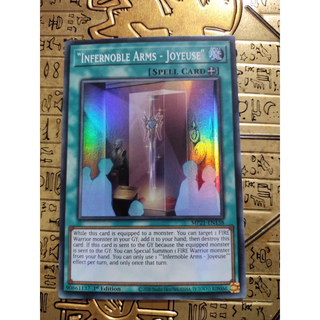 Thẻ trò chơi Yugioh UK chính hãng Konami "Infernoble Arms-Joyeuse" MP21-EN138