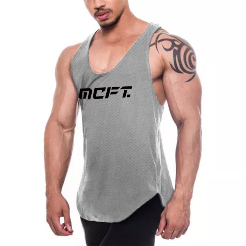 Áo Ba Lỗ Lưới Cổ Tròn In Chữ 2022 Thời Trang Mùa Hè Cho Nam