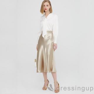 D❃♪Váy Midi lưng cao thời trang nữ