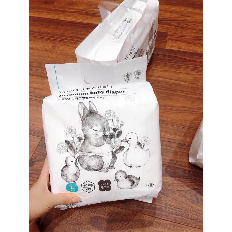 Bỉm Quần/Dán Momo Rabbit Nội Địa Hàn Đủ Size S50/M44/L40/XL36 và L28/XL22/XXL18