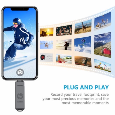 Ổ Đĩa Usb 3 Trong 1 HP 1TB Cho Điện Thoại