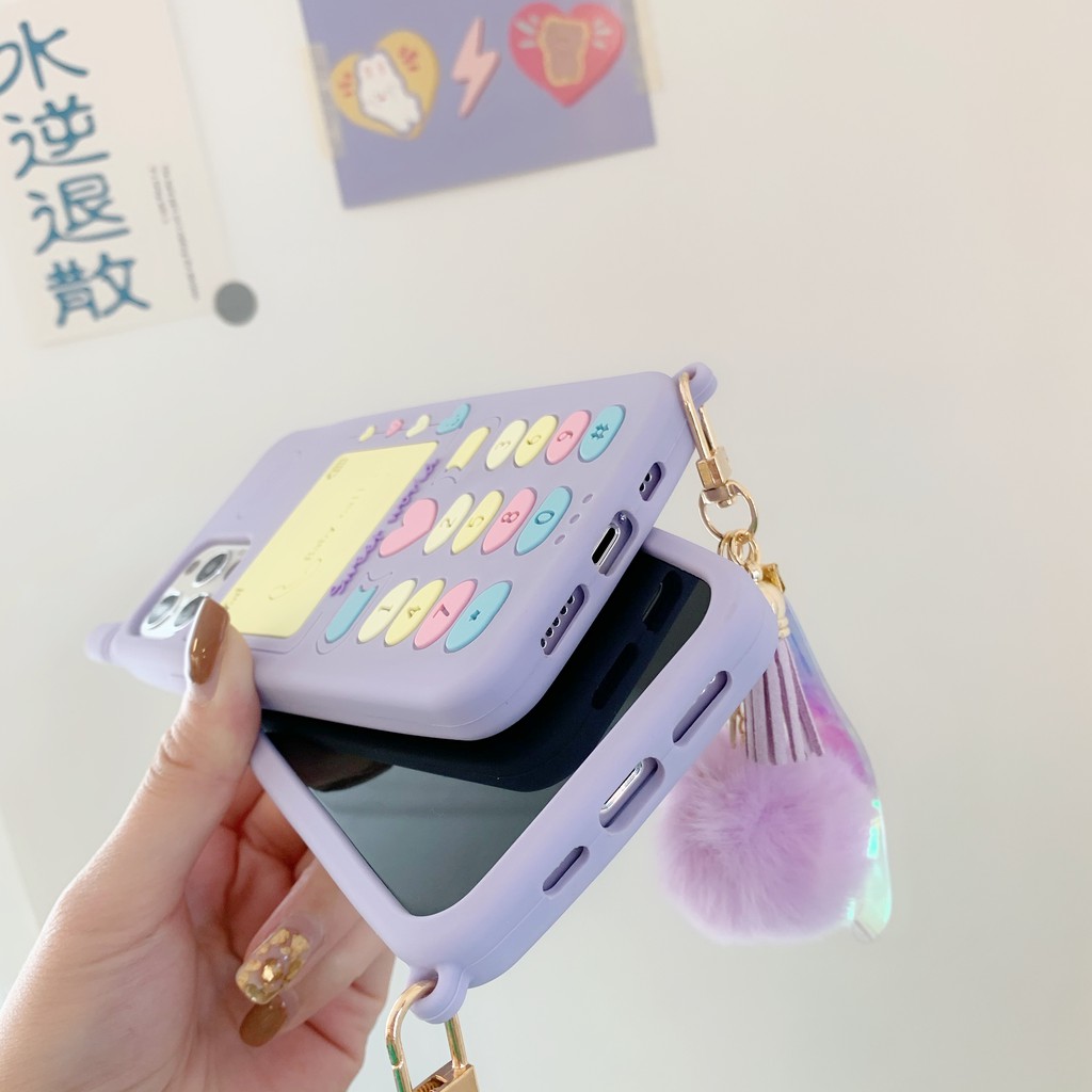 Ốp Điện Thoại silicone Mềm Có Móc Khóa Cho iPhone 14 pro Max 14 plus 14 7 8 plus x xs Max x 11 pro 12 12 pro 12 13 pro Max
