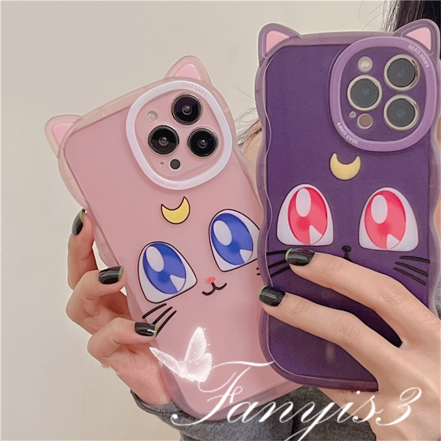 Ốp Điện Thoại Mềm Trong Suốt Họa Tiết Mèo Luna Cho iPhone 14 13 12 11 Pro Max X XR Xs Max 8 7 6 6s Plus SE 2020