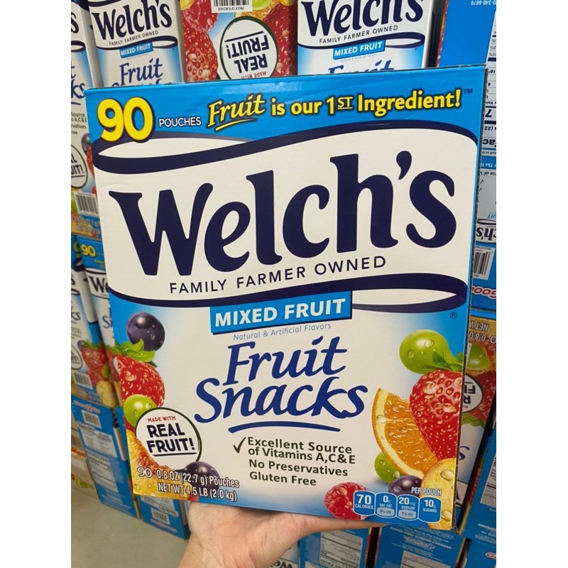 {Date 9/2021}-Kẹo Dẻo Welch's Fruit Snacks 2kg của Mỹ