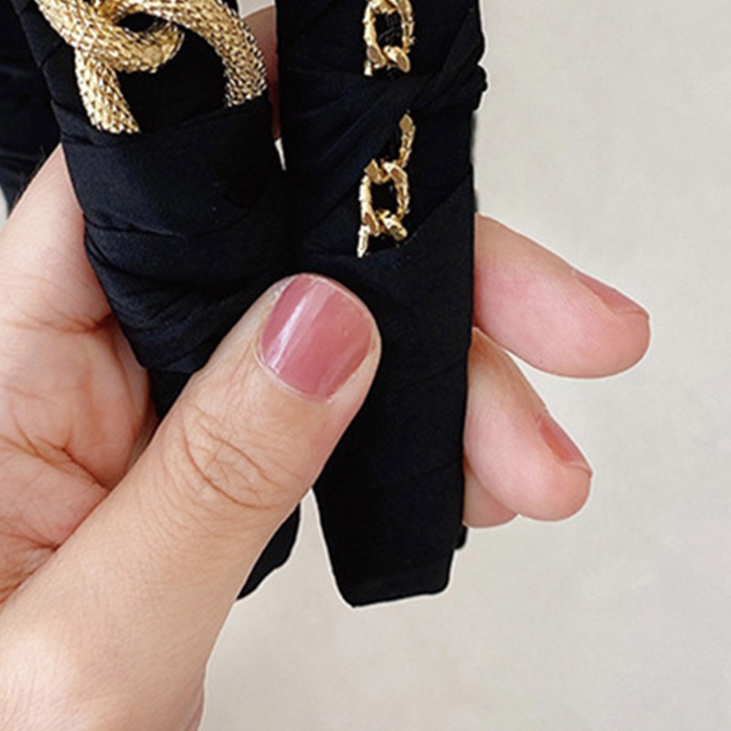 Băng Đô Dệt Kim Mềm Mại Co Giãn Chống Trượt Màu Trơn Thời Trang Cho Nữ