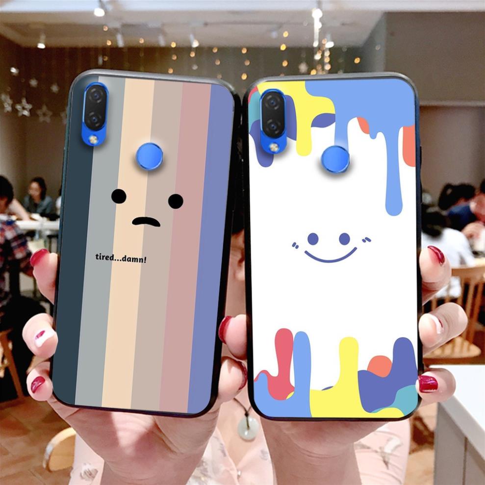 Ốp lưng ép kính nano chống bể Huawei nova 3i, nova 3e, nova 4, honor play, y9 2019 mẫu thể thao cá tính, smile cực đẹp