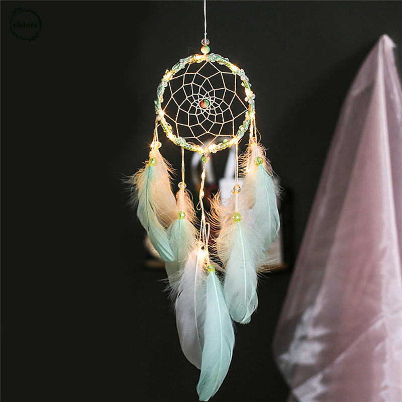 Dreamcatcher trang trí nội thất phối đèn LED