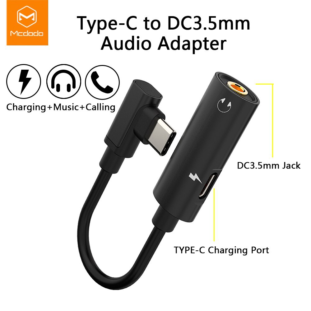 Cáp kết nối âm thanh 2 trong 1 USB Type-C chất lượng cao