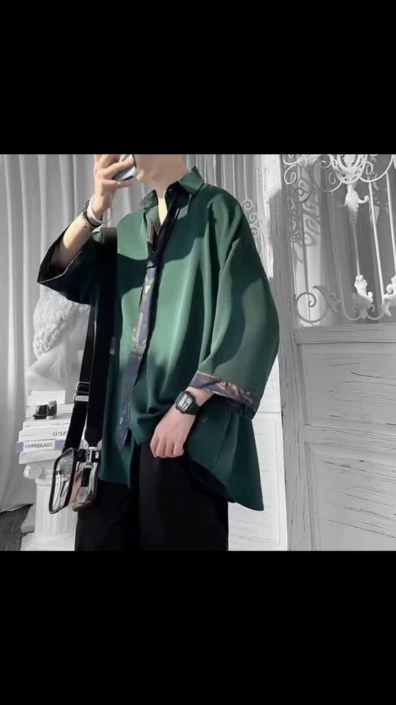 Áo Sơ Mi Nam Thời Trang Hàn Quốc Chất Lượng Cao Plus Size áo sơ mi form rộng áo sơ mi nam ngắn tay áo sơ mi đẹp | BigBuy360 - bigbuy360.vn