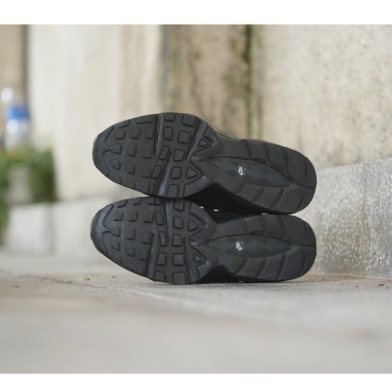 [Giày 2hand] Giày Thể Thao NIKE AIRMAX 95 GS &quot; TRIPLE BLACK &quot; 307565-055 GIÀY CŨ CHÍNH HÃNG
