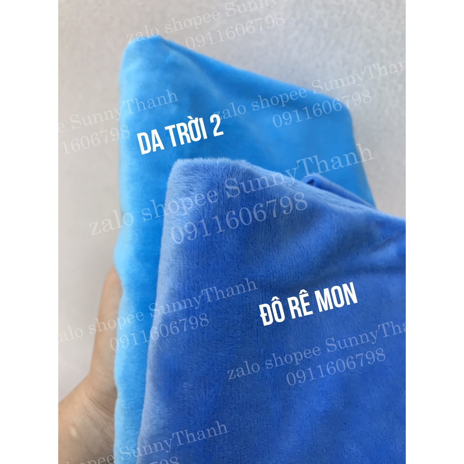 1mx1m6 vải nguyên cây (giảm ship) Sunnythanh vải lông nhung tím sữa xanh biển cam carrot bọc sofa ghế lười spa may 1162