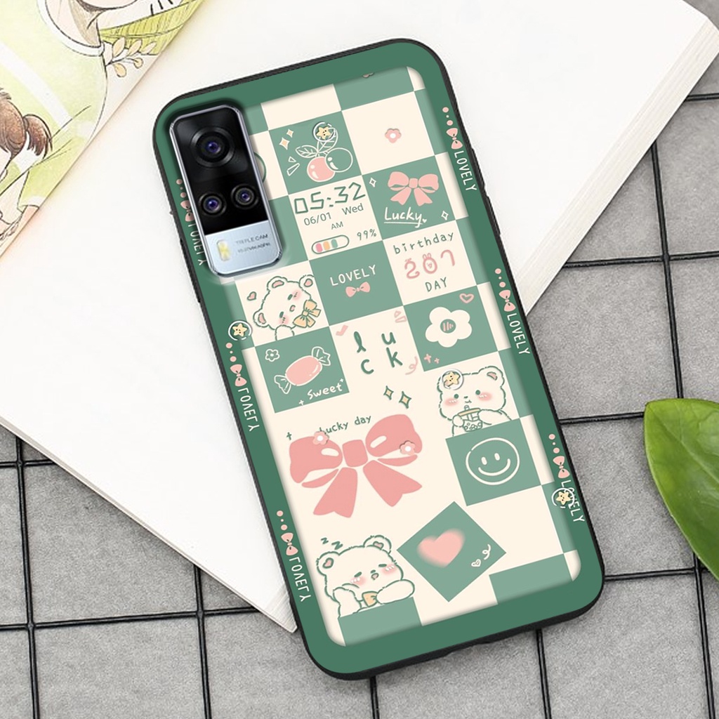 Ốp lưng Vivo Y51 2020 in hình cao cấp mẫu kẻ caro,mikenbe@r siêu hot