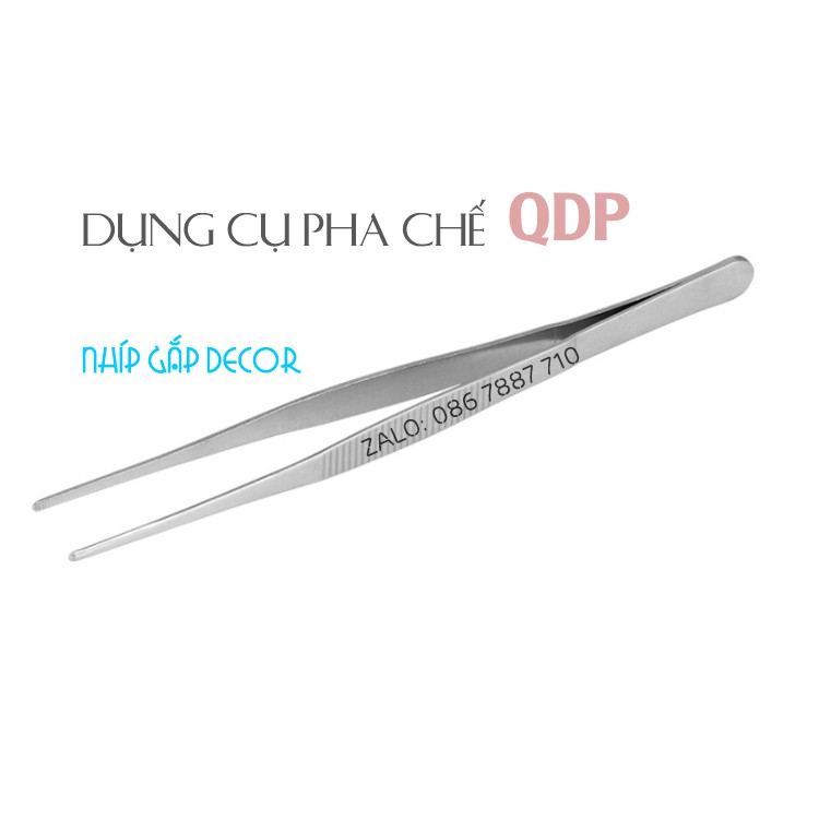 Nhíp gắp đồ decor pha chế - Nhíp decor chất liệu thép không gỉ 25cm