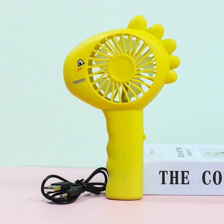 Quạt mini cầm tay sạc USB , Quạt tích điện hình khủng long dễ thương nhỏ gọn an toàn , chạy êm | BigBuy360 - bigbuy360.vn