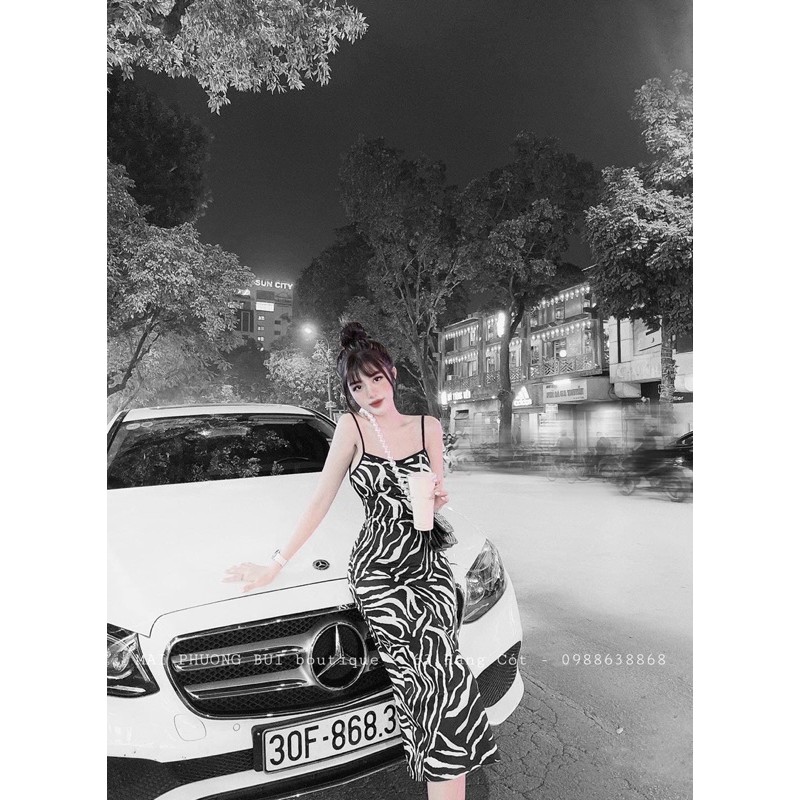 [Hàng Chuẩn] Váy Body Hoạ Tiết, Đầm Dáng Ôm 2 Dây Sexy Có Ảnh Thật Kèm Video | BigBuy360 - bigbuy360.vn