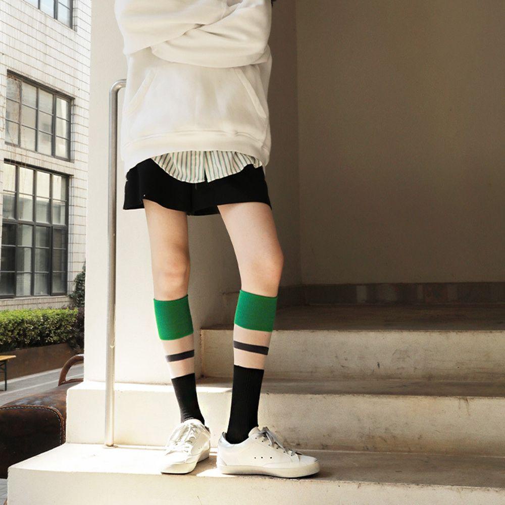 SOMEDAYZL Tất Thể Thao Vải Cotton Kẻ Sọc Thoáng Khí Kiểu Hàn Quốc Dễ Thương Cho Nữ