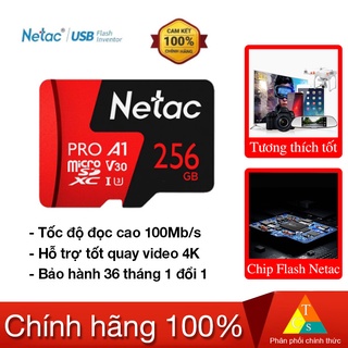 Mua Thẻ nhớ Netac 256GB Pro Micro SDXC TF Memory Card Data Storage V30/UHS-I U3 High Speed Up to 100MB/s