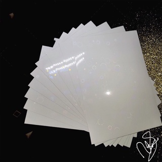 Màng cán hologram_trang trí toploader,card