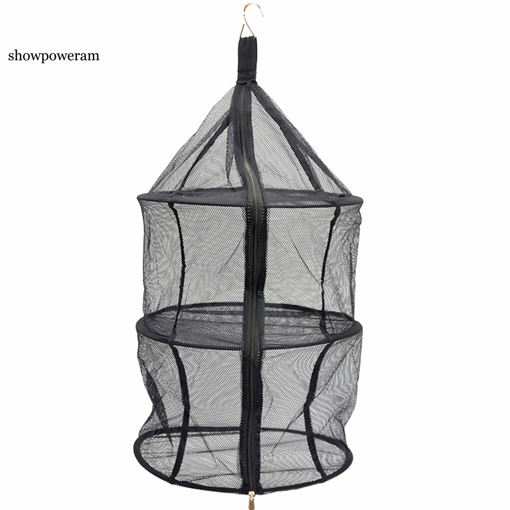 Túi lưới treo phơi đồ 3 tầng có thể gấp gọn tiện dụng