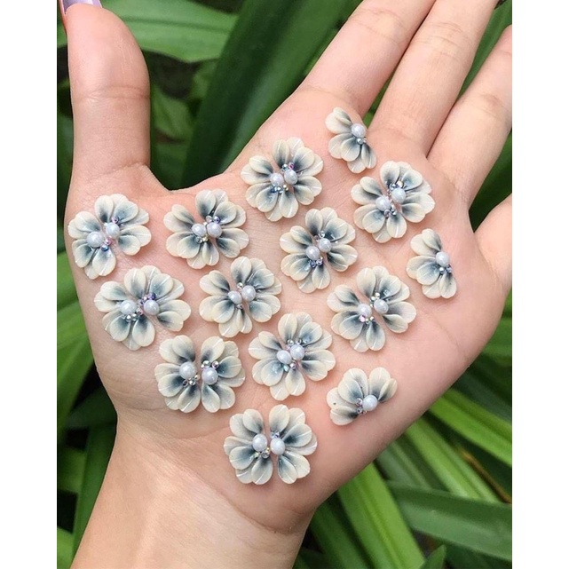 Gói ngọc trai nửa nail mix size trang trí móng