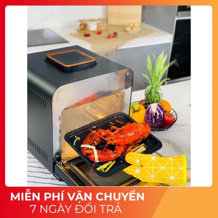 Nồi chiên không dầu hơi nước STEAM PRO lò nướng mini làm bánh,Bảo hành 2 năm, trang bị 9 chế độ