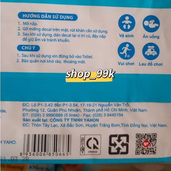 Khăn ướt em bé Nuna không mùi gói 100 miếng