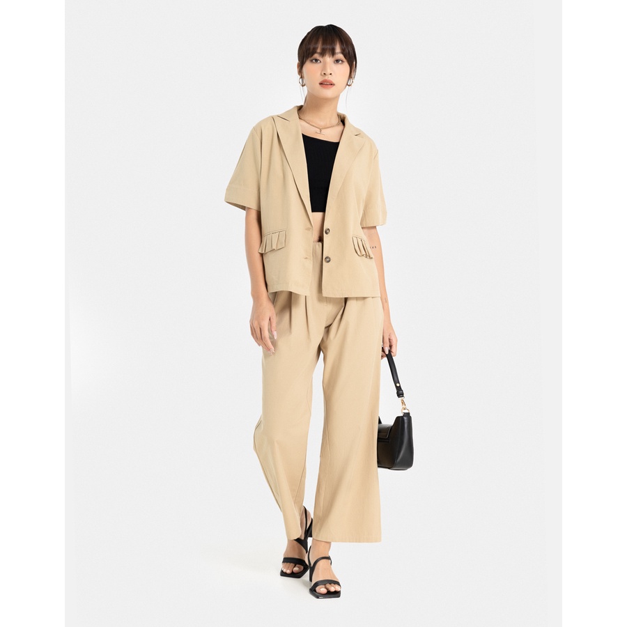 Áo Blazer Nữ Thời Trang JUNO Tay Ngắn JNKHC009