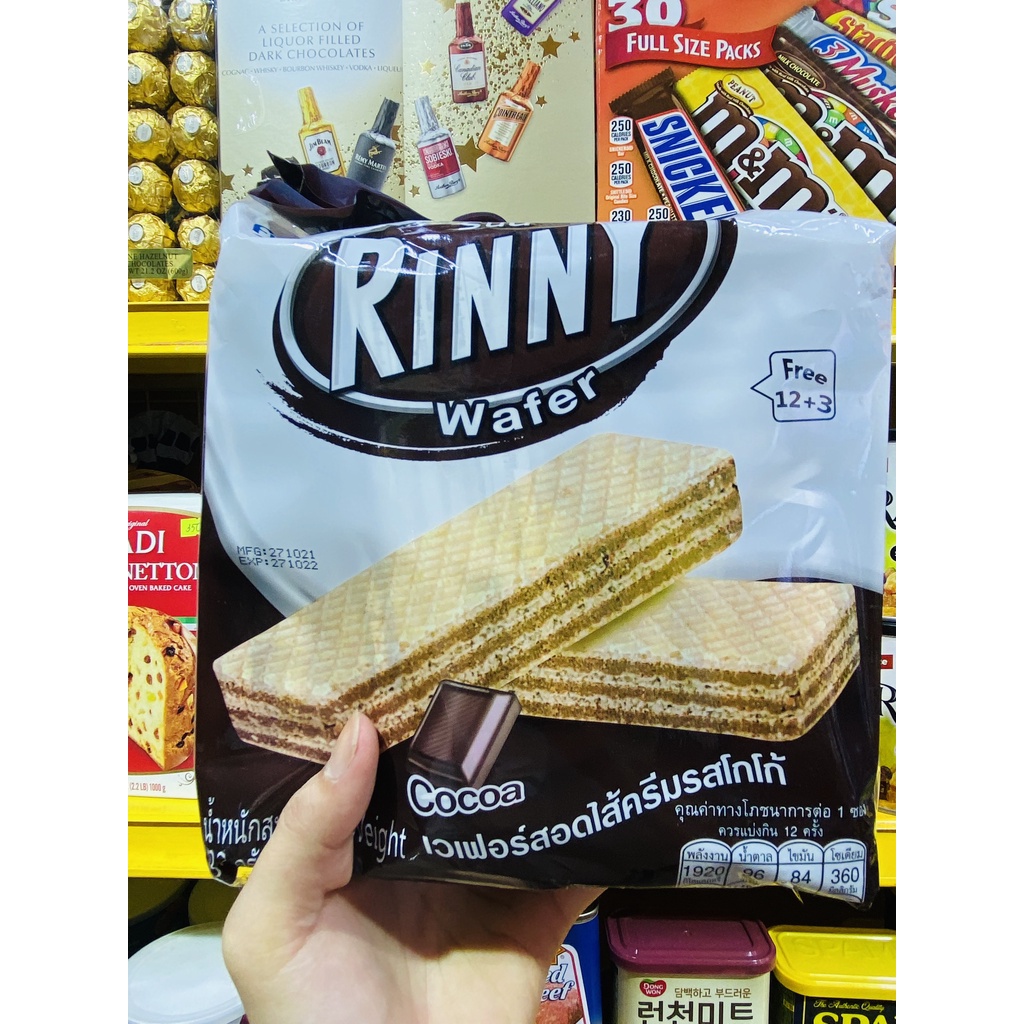 [MỚI] Bánh Xốp Rinny Wafer Có Nhiều Vị Cacao Sữa Phô Mai Sầu Riêng Cam Dừa Dâu Thơm Béo Giòn Rụm - Thái Lan