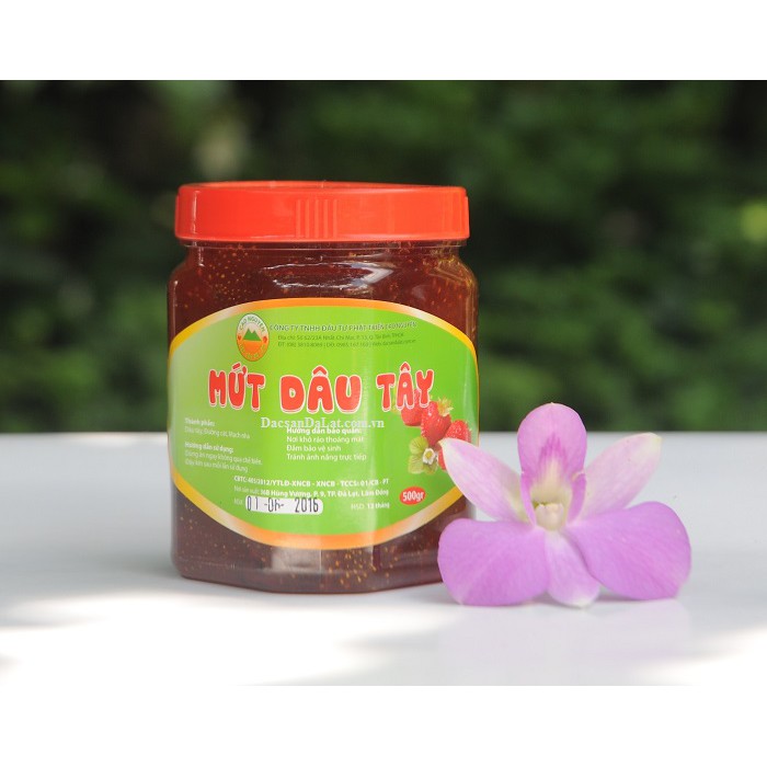 Mứt dâu tây dẻo Đà Lạt hủ 400g