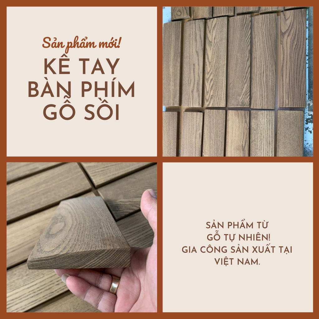 Miếng Kê Tay Gỗ  Tự Nhiên - Bàn Phím Cơ