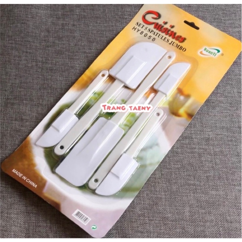 Bộ 5 phới vét bột mini màu trắng