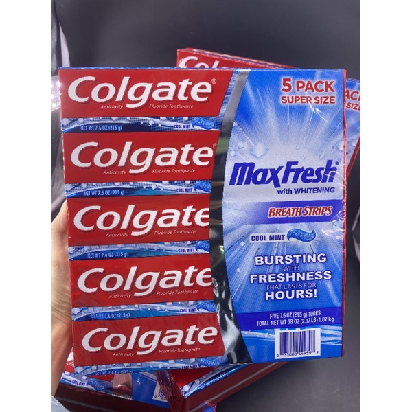 Kem đánh răng mỹ colgate maxfresh with whitening 215g của Mỹ